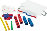 Maths Basic Set Plus Number Range up to 20, 58 pcs in box red-blue