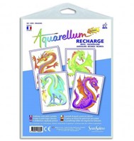 Sentosphère Aquarell Nachfüllpackung Drachen Malplatten 18x25 cm Fantasy-2