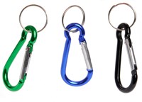 Karabinerhaken Schlüsselanhänger bunt - Metall Accessoire 6cm für Kinder