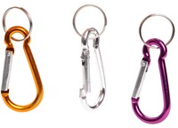 Karabinerhaken Schlüsselanhänger bunt - Metall Accessoire 6cm für Kinder-2