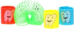 Duckiez Slinky Spielzeug Zahn - bunte Mini-Feder für Kinder