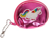 Mini Geldbörse Einhorn metallic silber mit Kettchen - Kinderaccessoire-2