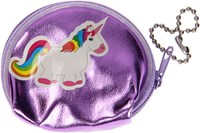 Mini Geldbörse Einhorn metallic silber mit Kettchen - Kinderaccessoire-3