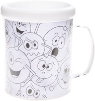 Kreative Tasse zum Selbstgestalten lachendes Gesicht - Bastelspaß für Kinder-2