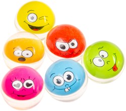 Stuiterball lachendes Gesicht buntes Spielzeug 32mm lustiges Geschenk