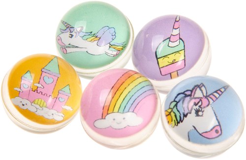 Stuiterball Einhorn magisches Spielzeug bunt 50 Stück