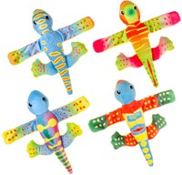 Klaparmband Plüsch Echse buntes Spielzeug Accessoire