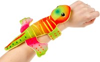 Klaparmband Plüsch Echse buntes Spielzeug Accessoire-3