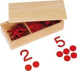 Eduplay Montessori Holz Zahlen und Chips Spielzeug in Box