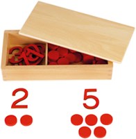 Eduplay Montessori Holz Zahlen und Chips Spielzeug in Box-2