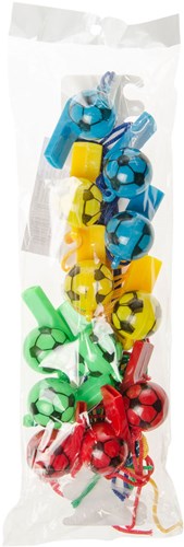 Duckiez Fußballpfeife mit Kordel - buntes Kinderspielzeug für Partys