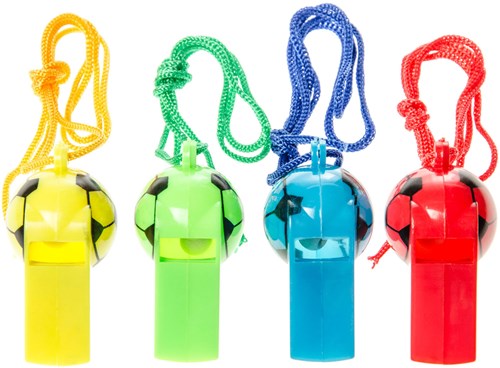Duckiez Fußballpfeife mit Kordel - buntes Kinderspielzeug für Partys-2