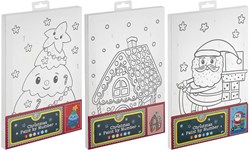 Creative Craft Group Malen nach Zahlen Leinwand Weihnachten 29,7x19,5cm Puzzle
