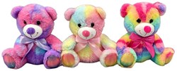 Duckiez Kuschelbär Regenbogenfarben Plüsch 21cm buntes Spielzeug
