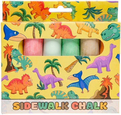 Stoepkrijt Dinosaurus, 6st.