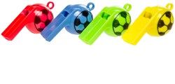Fußballpfeife bunt Spielzeug für Kinder ab 3 Jahren