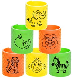 Duckiez Slinky Spielzeug wilde Tiere - bunte Sprungfeder