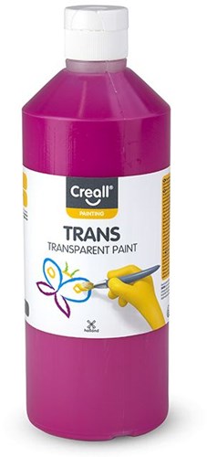 Creall Fensterfarbe rosa - Transparente Farbe 500ml für Kinder
