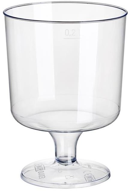 Weingläser Kunststoff 200ml klar PS 10 Stück für Party und Dessert Planet Happy DE