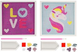 Creative Craft Group Diamond Painting Bastelset Einhorn mit Rahmen