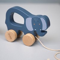Trixie Holz Nachziehtier - Mrs. Elephant - FSC zertifiziert - blau