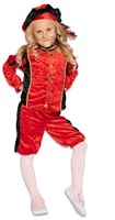 Pietenkostüm rot schwarz Kinder Sinterklaas Polyester Größe 128