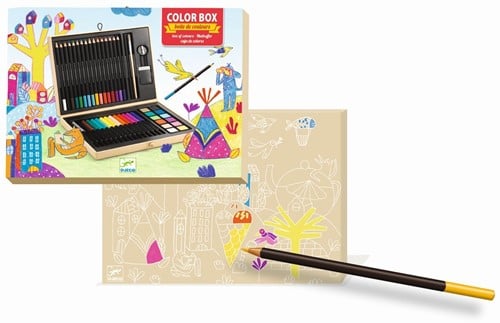 Djeco Farben Color box - kreative Mal- und Zeichenkoffer für Kinder-2