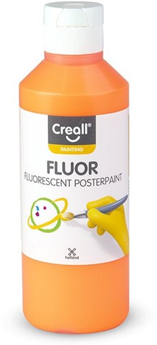 Creall Plakatfarbe Orange - fluoreszierende Kinderfarbe 250ml