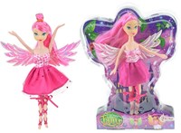 Fee Puppe Glitzerflügel Modepuppe rosa Spielzeugpuppe 22 cm-2