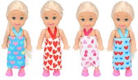 Popje met hartjes jurk