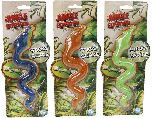 Spielzeug Klebeschlange Stretchy - dehnbare Klebeschlange Kunststoff assortiert