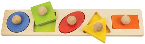 BigJigs Holz Formenpuzzle Formen - Lernspielzeug 5 Teile-3