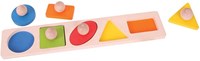 BigJigs Holz Formenpuzzle Formen - Lernspielzeug 5 Teile-2
