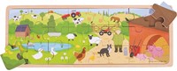 BigJigs Holzpuzzle Bauernhof - Lernspielzeug für Kinder-2