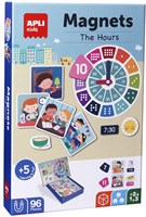 APLI Kids Magnetspiel Uhrzeit lernen Lernspielzeug Lernuhr