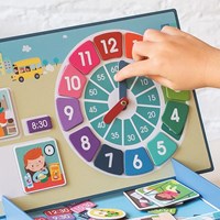 APLI Kids Magnetspiel Uhrzeit lernen Lernspielzeug Lernuhr-2