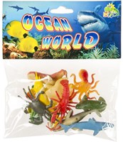 Spielzeug Ozeantiere Mini Spielfiguren Set 12 Stück Kunststoff-3