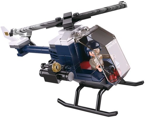 Sluban Klemmbausteine Polizei Helikopter - Bauset Spielzeug