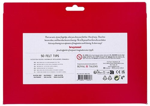 Bruynzeel Filzstifte-Set - 50 Farben Filzstifte für Kinder-3