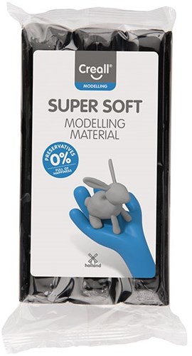 Creall Knete super soft schwarz 500g kreatives Spielzeug