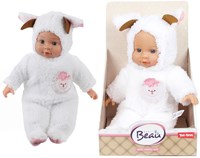 Babypuppe im Schafskostüm - weiche Puppe 33cm Kuschelpuppe Spielzeug-3