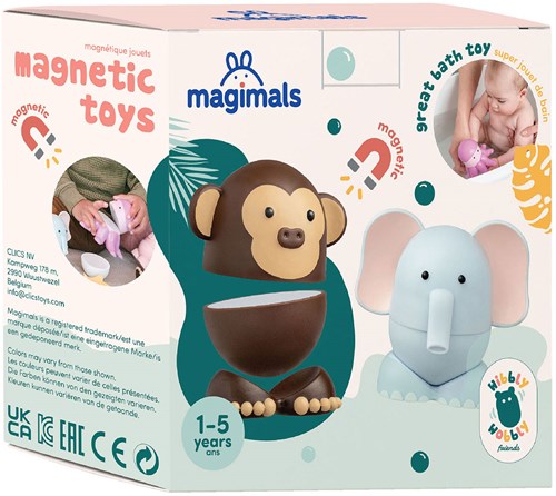 Clics magnetisches Safari Spielzeug - Magimals Wibly Wobly Tier Badespielzeug