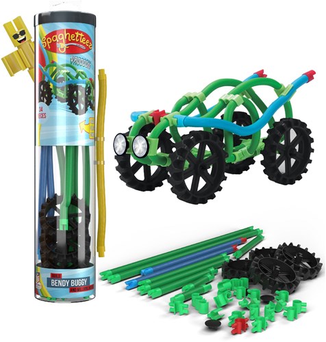 Clics Konstruktionsspielzeug Spaghetteez Bendy Buggy flexible Bausta¨bchen 34-teilig-3