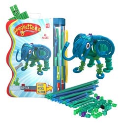 Clics Bauset Spaghetteez Ele-Flex Elefant flexible Bausta¨bchen 48-teilig