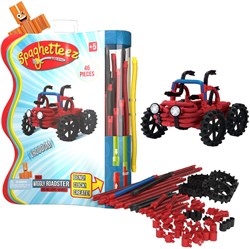 Clics Bauspielzeug Spaghetteez Wiggly Roadsters flexible Bausta¨bchen 46-teilig