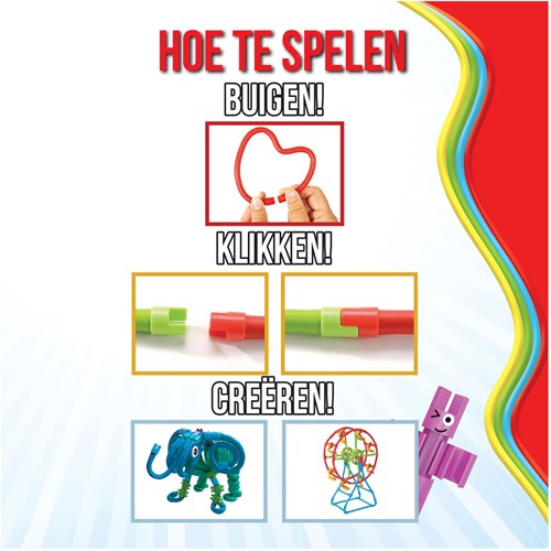 Clics Konstruktionsspielzeug Spaghetteez Noodle Flyer Flugzeug flexible Stäbchen 76-teilig-3