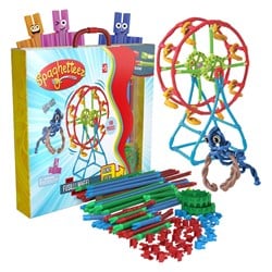Clics Bauspielzeug Spaghetteez Fusilli Riesenrad flexible Bausta¨bchen 46-teilig