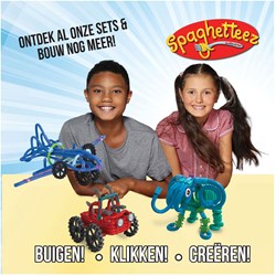 Spaghetteez Flexibele Bouwstaafjes in Opbergbox, 200dlg.