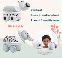 Clics magnetisches Spielzeug Safari Tiere - Magimals Wheely Safari Box 6-teilig-2