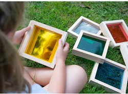 TickiT sensorisches Spielzeug Holz Quadrate - Lernspiel für Kinder